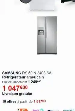 Ubaldi Réfrigérateur américain samsung offre