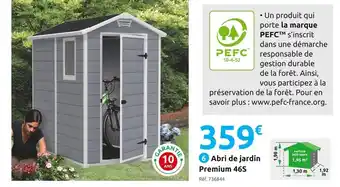 Mr Bricolage Abri de jardin premium 46s offre