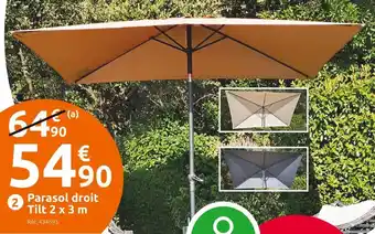 Mr Bricolage Parasol droit tilt offre