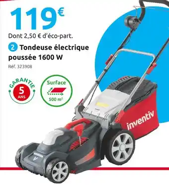 Mr Bricolage Inventiv tondeuse électrique poussée e1637p i offre