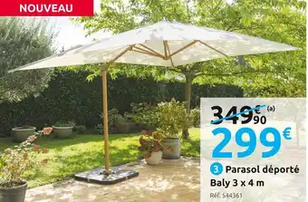 Mr Bricolage Parasol déporté baly 3 x 4 m offre