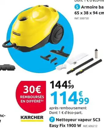 Mr Bricolage Kärcher nettoyeur vapeur sc3 easy fix offre