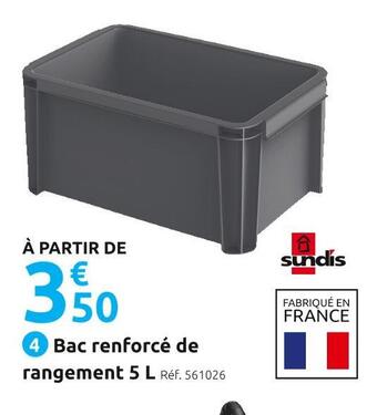 Mr Bricolage Sundis bac renforcé de rangement 5 l offre