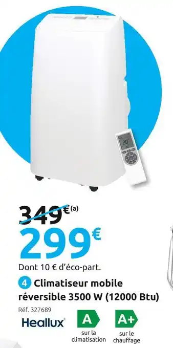 Heallux climatiseur mobile réversible