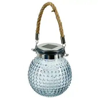 Action Lampe solaire avec anse en jute offre