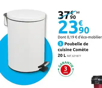 Mr Bricolage Poubelle de cuisine comète 20 l offre