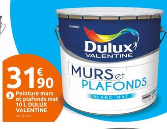 Mr Bricolage Dulux valentine peinture murs et plafonds mat 10 l offre