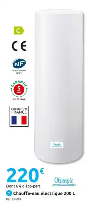 Mr Bricolage Olympic chauffe-eau électrique offre