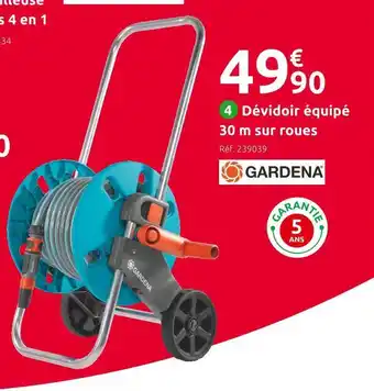 Mr Bricolage Gardena dévidoir équipé aquaroll s offre