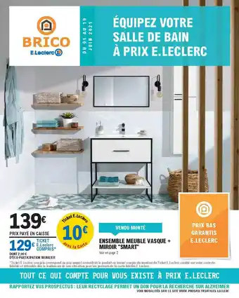 E.Leclerc Brico Ensemble Meuble Vasque Miroir offre