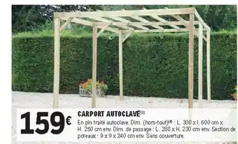 E.Leclerc Brico Carport Autoclave offre
