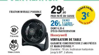 E.Leclerc Brico Ventilator De Table offre