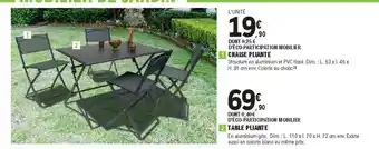 Chaise Pliante , Table Pliante