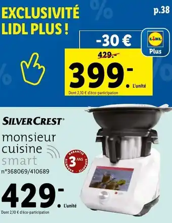 Lidl SILVER CREST monsieur cuisine offre