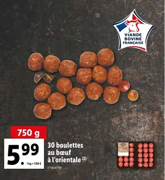 Lidl 30 Boulettes au bœuf à l'orientale offre