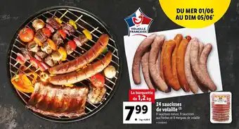 Lidl 24 Saucisses de volaille offre