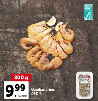 Gambas crues ASC