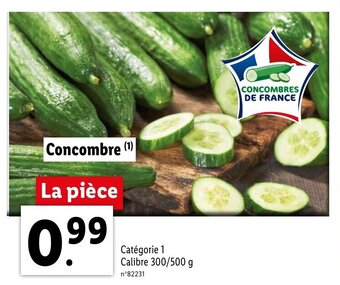 Lidl Concombre offre