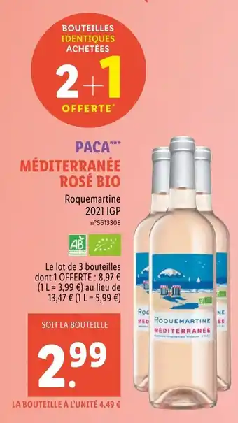 Lidl Paca méditerranée rosé bio offre