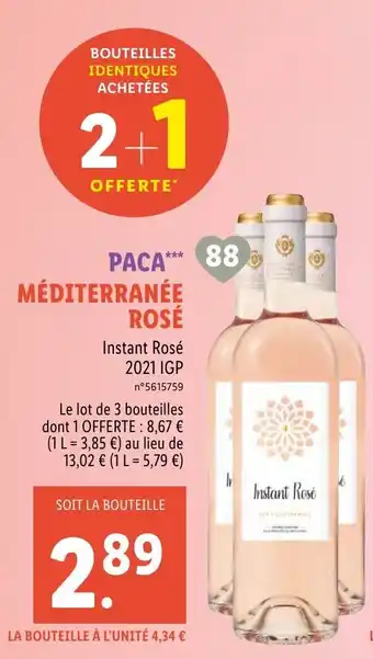 Lidl Paca méditerranée rosé offre