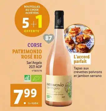 Lidl Corse patrimonio rosé bio offre