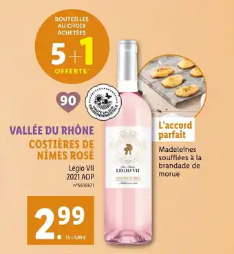 Lidl Vallée du rhône costières de nîmes rosé offre