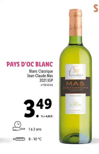 Lidl Pays d'oc blanc offre