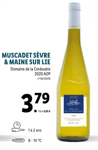 Lidl Muscadet sèvre & maine sur lie offre