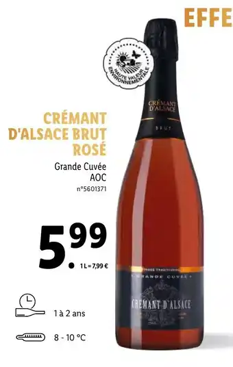 Lidl Crémant d'alsace brut rosé offre