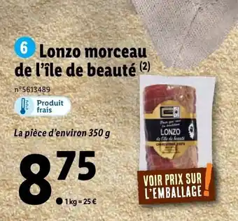 Lonzo morceau de l'île de beauté