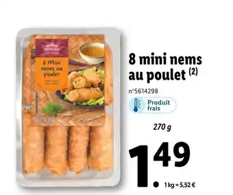 Lidl 8 Mini nems au poulet offre