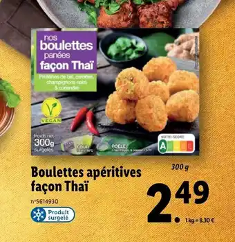 Lidl Boulettes apéritives façon thaï offre