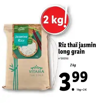 Lidl Riz thaï jasmin long grain offre