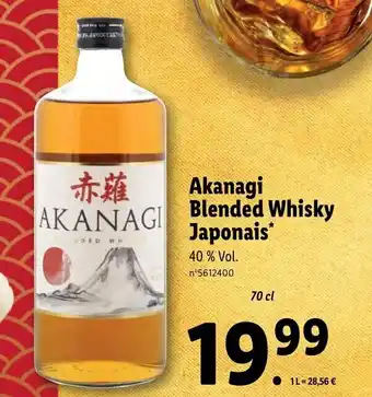 Lidl Akanagi blended whisky japonais offre