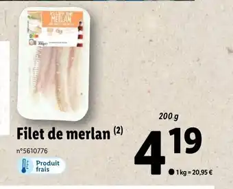 Lidl Filet de Merlan offre