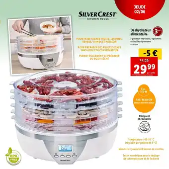 Lidl Silver Crest Déshydrateur Alimentaire offre