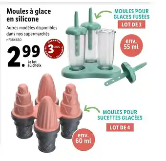 Lidl Moules à Glace En Silicone offre
