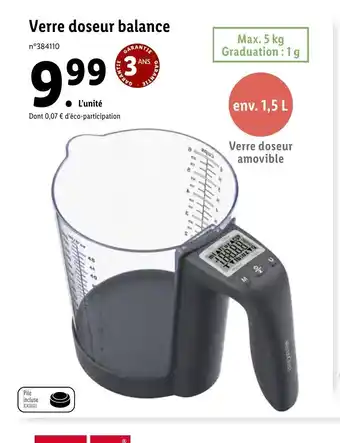 Lidl Verre Doseur Balance offre