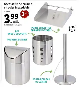 Lidl Accessoire de Cuisine En Acier Inoxydable offre
