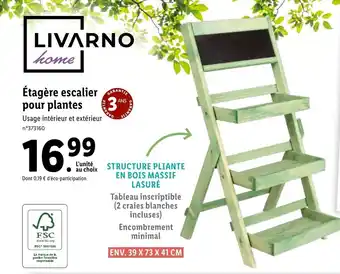 Lidl Livarno Étagère Escalier Pour Plantes offre