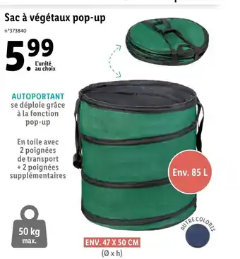 Lidl Sac À Vgétaux Pop-Up offre