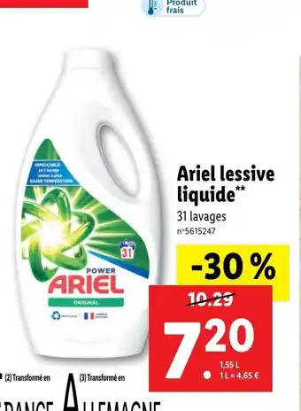 Lidl Ariel Lessive Liquide offre