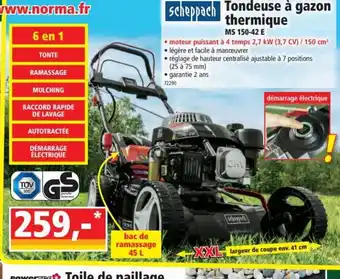 Norma Scheppach Tondeuse à Gazon Thermique offre