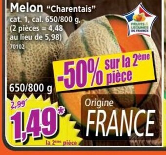 Norma Melon Charentais offre