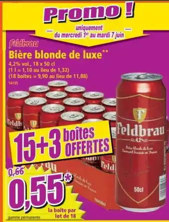 Norma Feldbrau Bière Blonde de Luxe offre