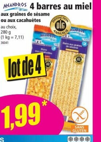 Norma 4 Barres Au Miel offre