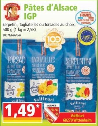 Norma Pâtes d'Alsace IGP offre