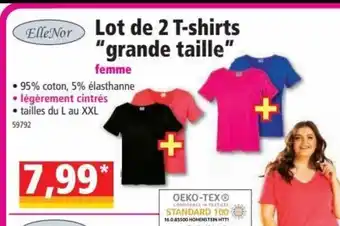 Norma Lot de 2 T-shirts Grande Taille offre