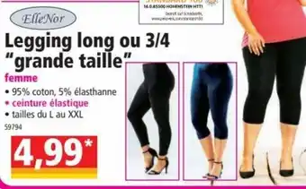Norma Elle Nor Legging Long Ou 3/4 Grande Taille offre