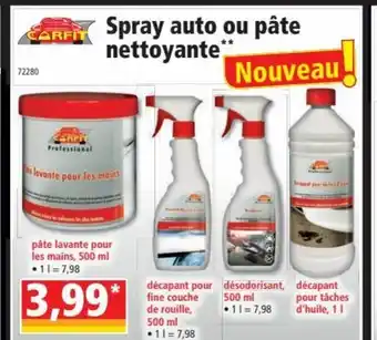 Norma Spray Auto Ou Pâte Nettoyante offre